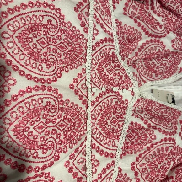 Adelyn Rae White and Pink Patterned Midi Dress - Picture 8 of 9